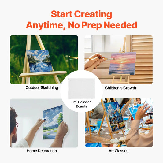 Doba Canvas Boards for Painting, 8 x 10 Inch White Canvases for Painting, 24 Pack Painting Canvas Panels for Sketching, Acrylic and Oil Painting, Watercolor, Paint Canvas for Kids and Professionals 24 PCS 8x10 inch