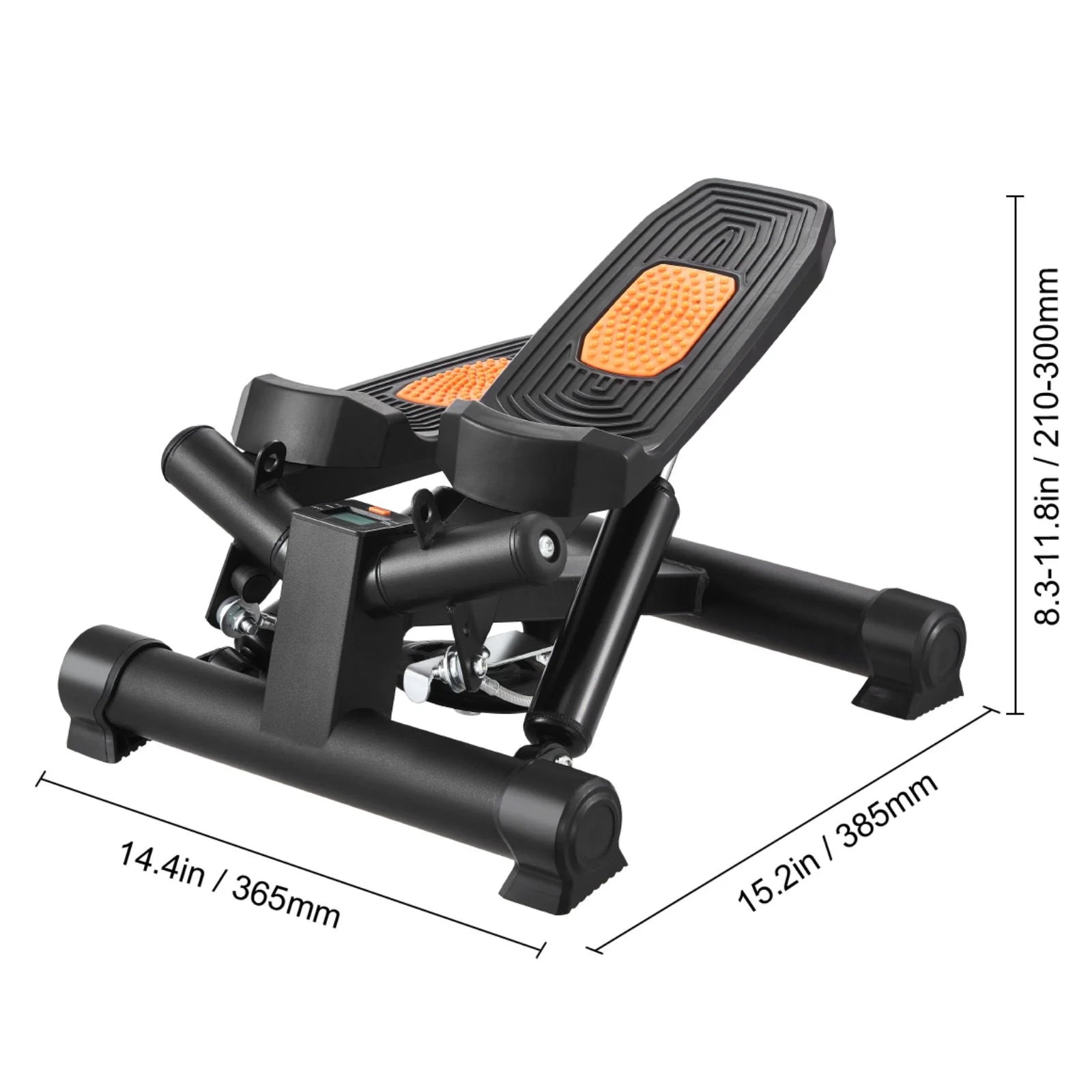 Doba Stair Stepper, Mini Stepper for Exercise at Home, Hydraulic Fitness Twist Stepper with Resistance Bands, Full Body Workout Cardio Equipment, Stair Climber with LCD Monitor, 330LBS Load Capacity
