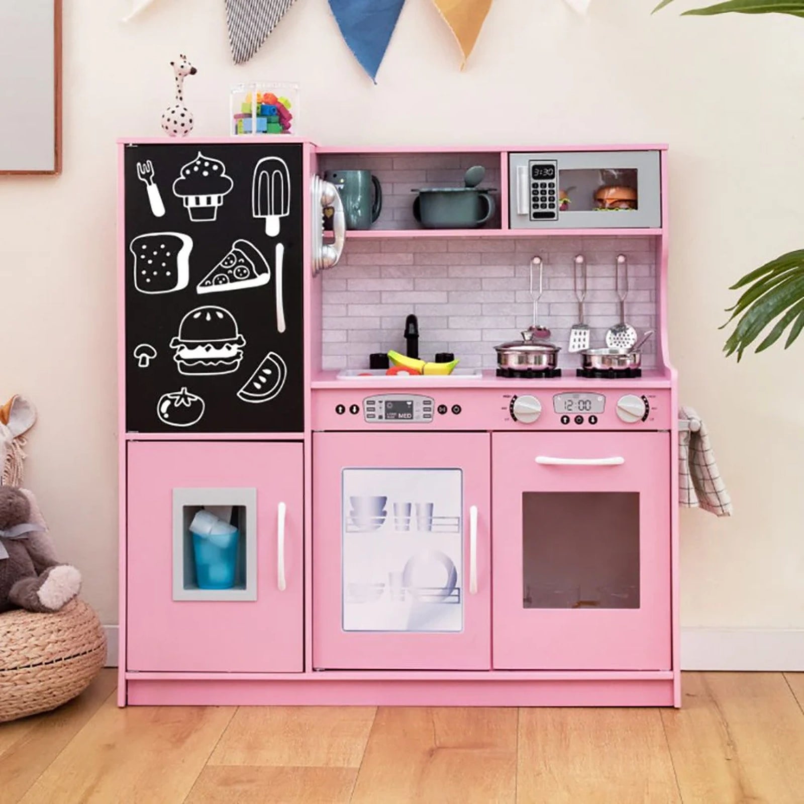 Doba Toddler Pretend Play Kitchen for Boys and Girls 3-6 Years Old