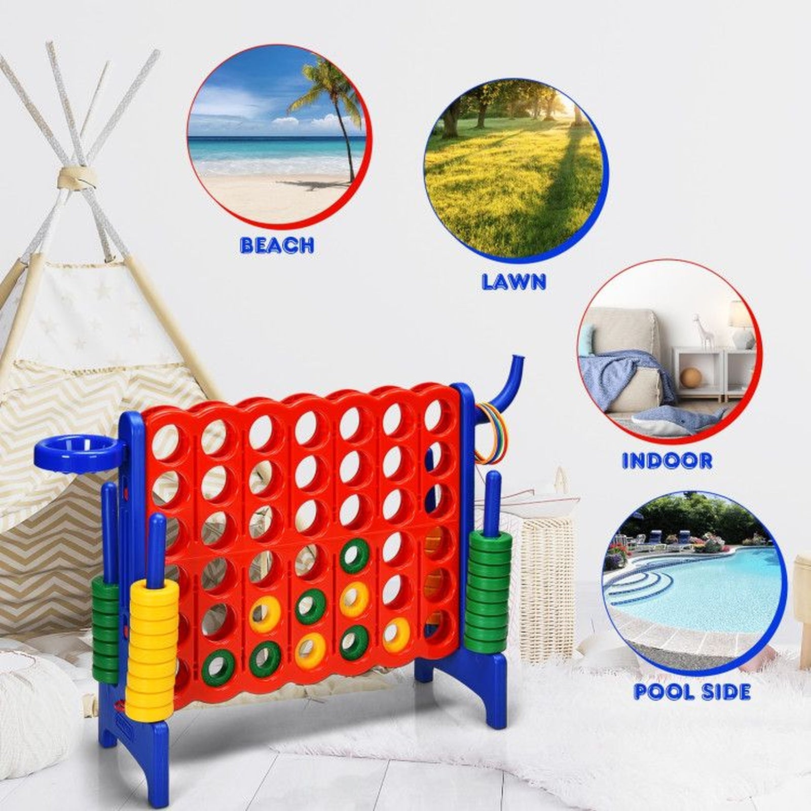 Doba 2.5 Feet 4-to-Score Giant Game Set