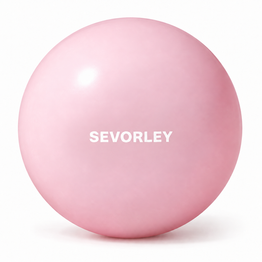 SEVORLEY SEVORLEY Pilates Ball, 25 cm Inflatable PVC Yoga Exercise Ball in Light Pink with Inflation Straw