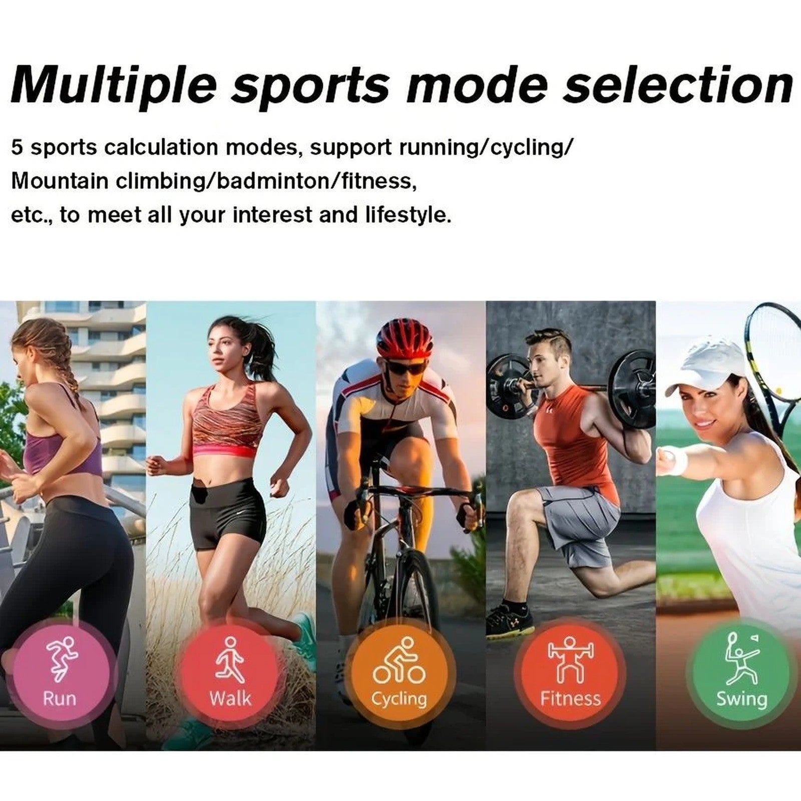 Doba Unisex M6 Fitness Tracker; Smart Watch With Heart Rate Sleep Blood Oxygen Monitor; IP68 Waterproof Watch; Step Calorie Counter Pedometer For Android IOS