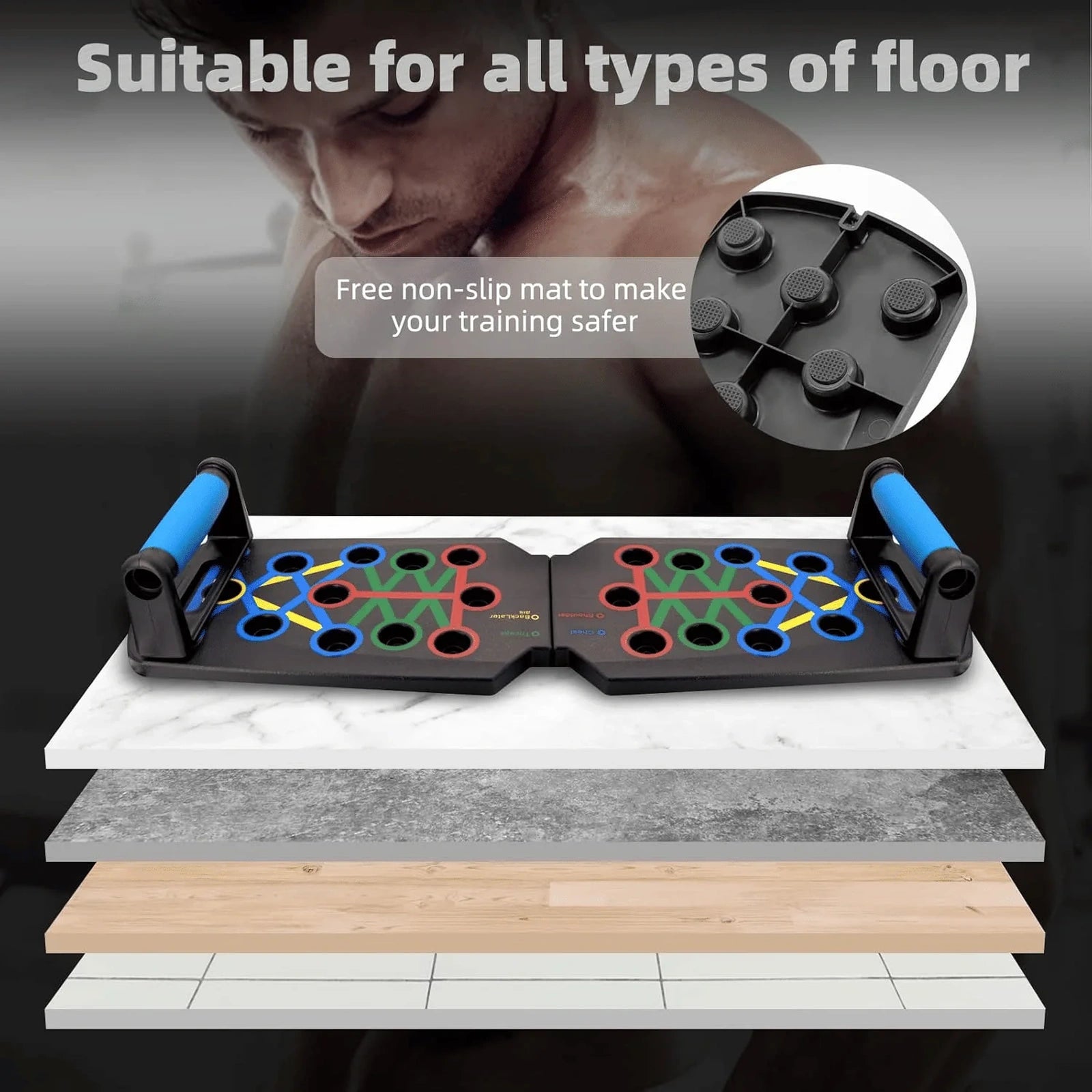Doba 28 in 1 Push Up Rack Board System Fitness Workout Train Home Gym Exercise Stands