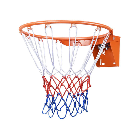 Doba Basketball Rim, Wall Door Mounted Basketball Hoop, Heavy Duty Q235 Basketball Flex Rim Goal Replacement with Net, Standard 18" Indoor and Outdoor Hanging Basketball Hoop for Kids Adults