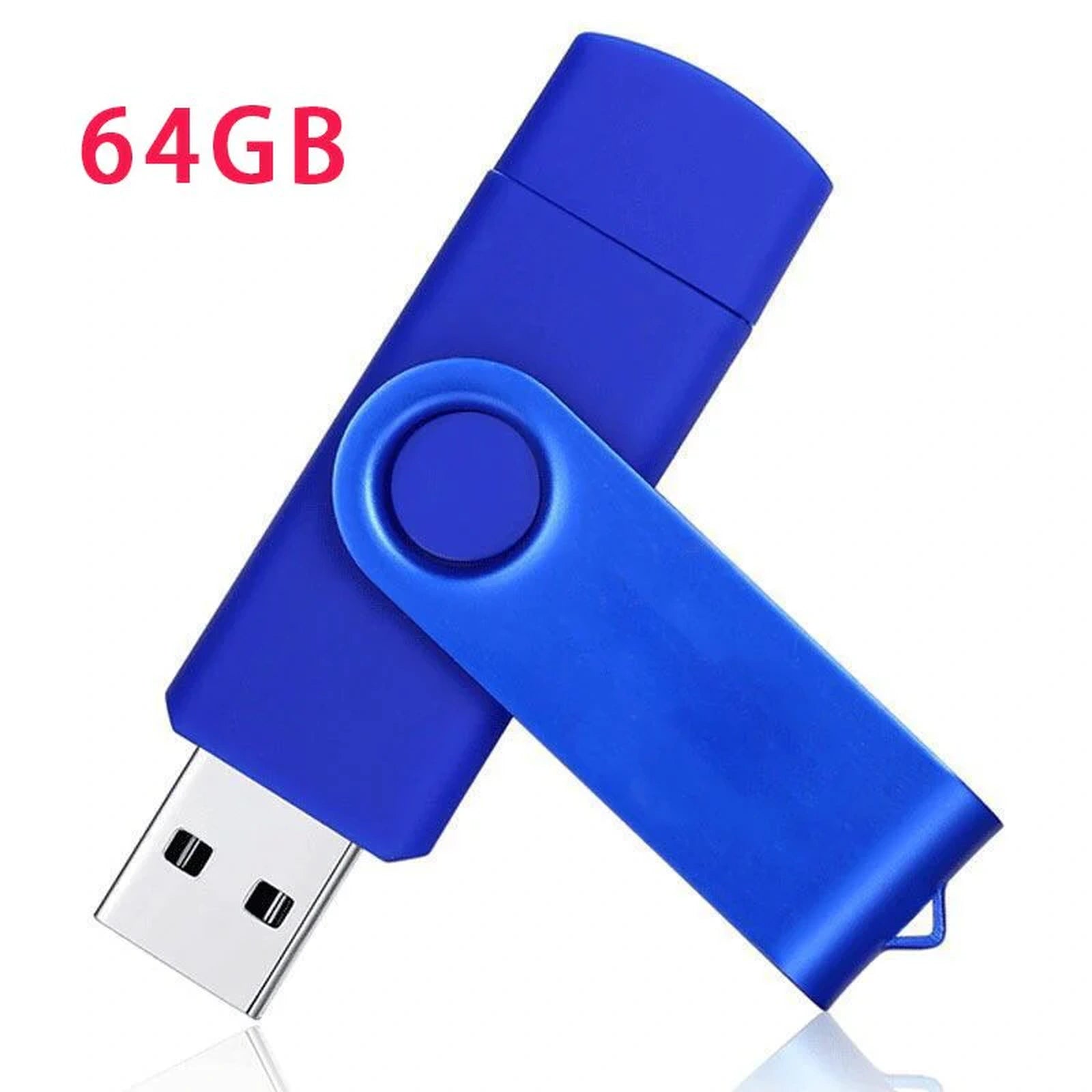 Doba Blue 64GB USB 2.0 OTG USB Flash Drive Smartphone USB Stick Mobile hard disk U disk burning disk