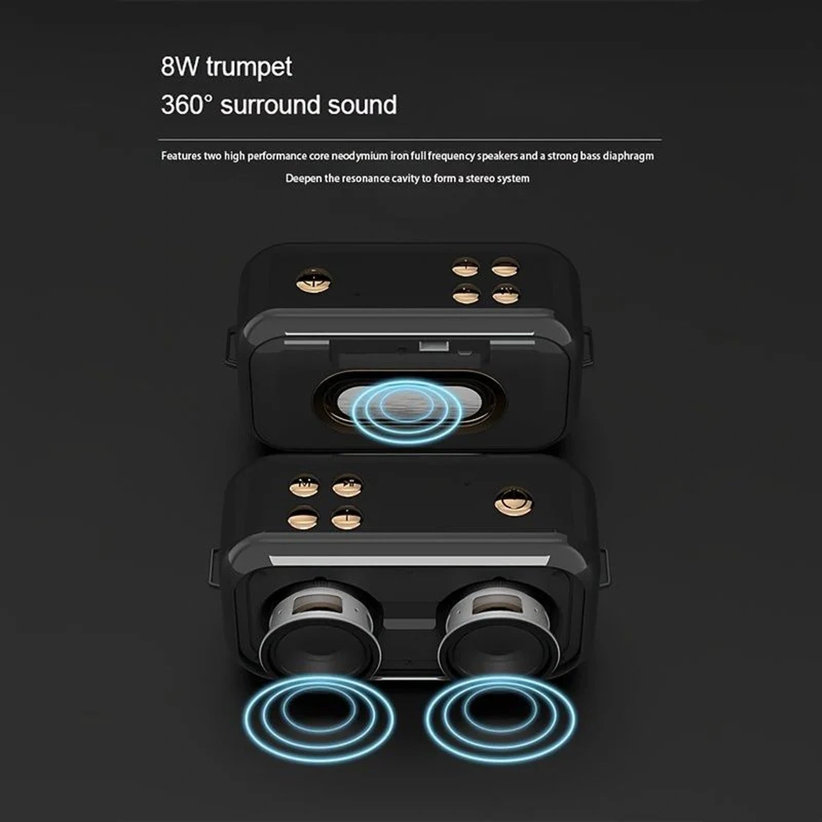 Doba Portable BT Speakers Bass Boost USB Application Nfc For Computers 5.0 Stereo Tabletop Button Control USB