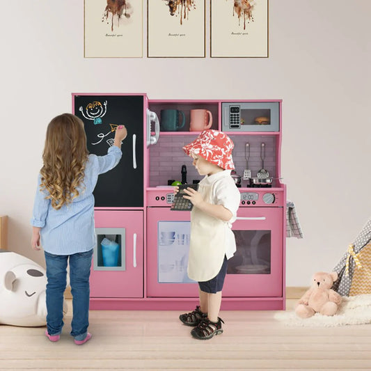 Doba Toddler Pretend Play Kitchen for Boys and Girls 3-6 Years Old