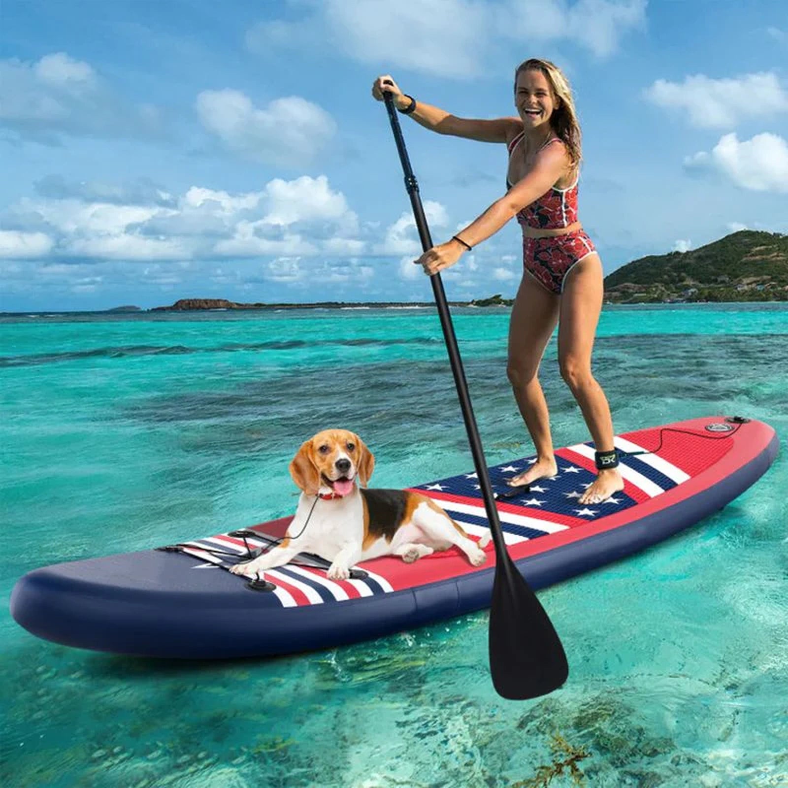 Doba Inflatable Paddle Board with Removable Fin and Backpack