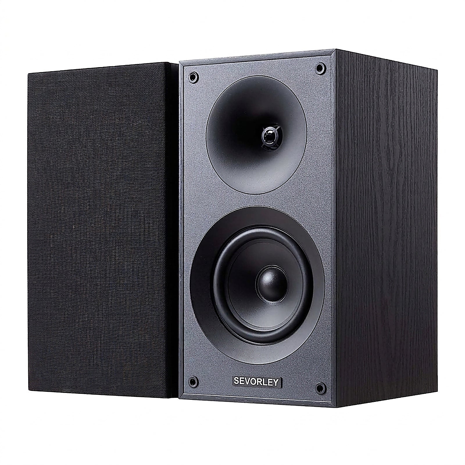 Doba Passive Bookshelf Speaker, 300W, Book Shelf Stereo Speakers with 5.25-Inch Woofer and 1-Inch Tweeter, Detachable Grille, 65Hz-20KHz Frequency Response, Wooden Enclosure (1 Pair) 5.25 inches