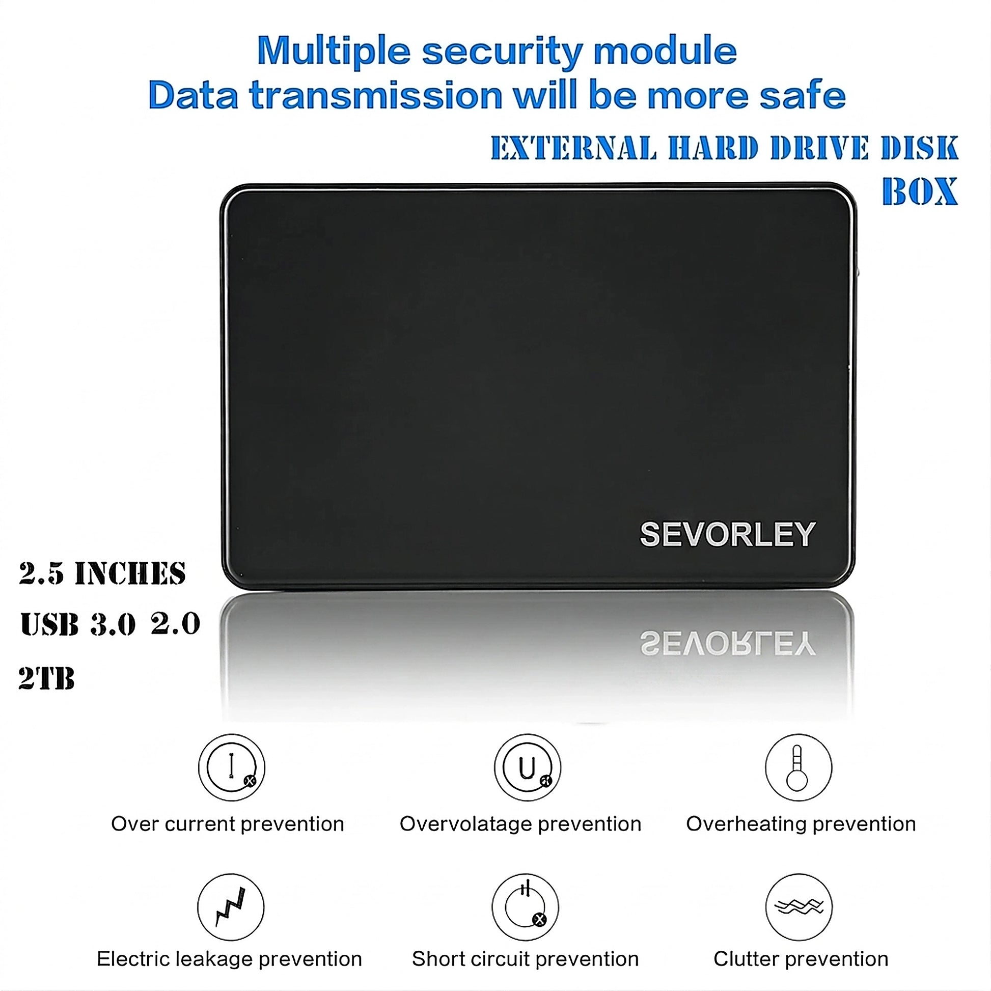 Doba 2.5-inch Hard Drive Enclosure; USB3.0 2.0 IDE Parallel Port Mobile Hard Disk Box; High-speed HDD Chassis External Storage; Suitable For PC Laptop And Mobile Phone OTG Connection