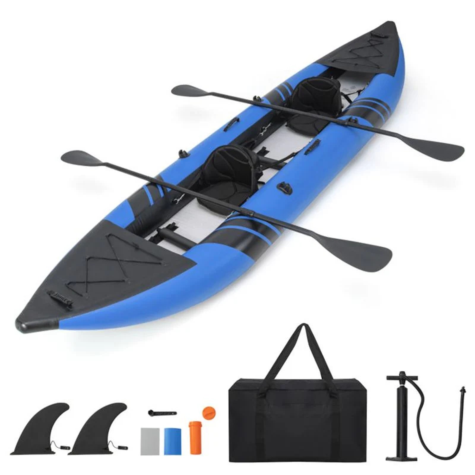 Doba Inflatable 2-person Kayak Set with Aluminium Oars and Repair Kit