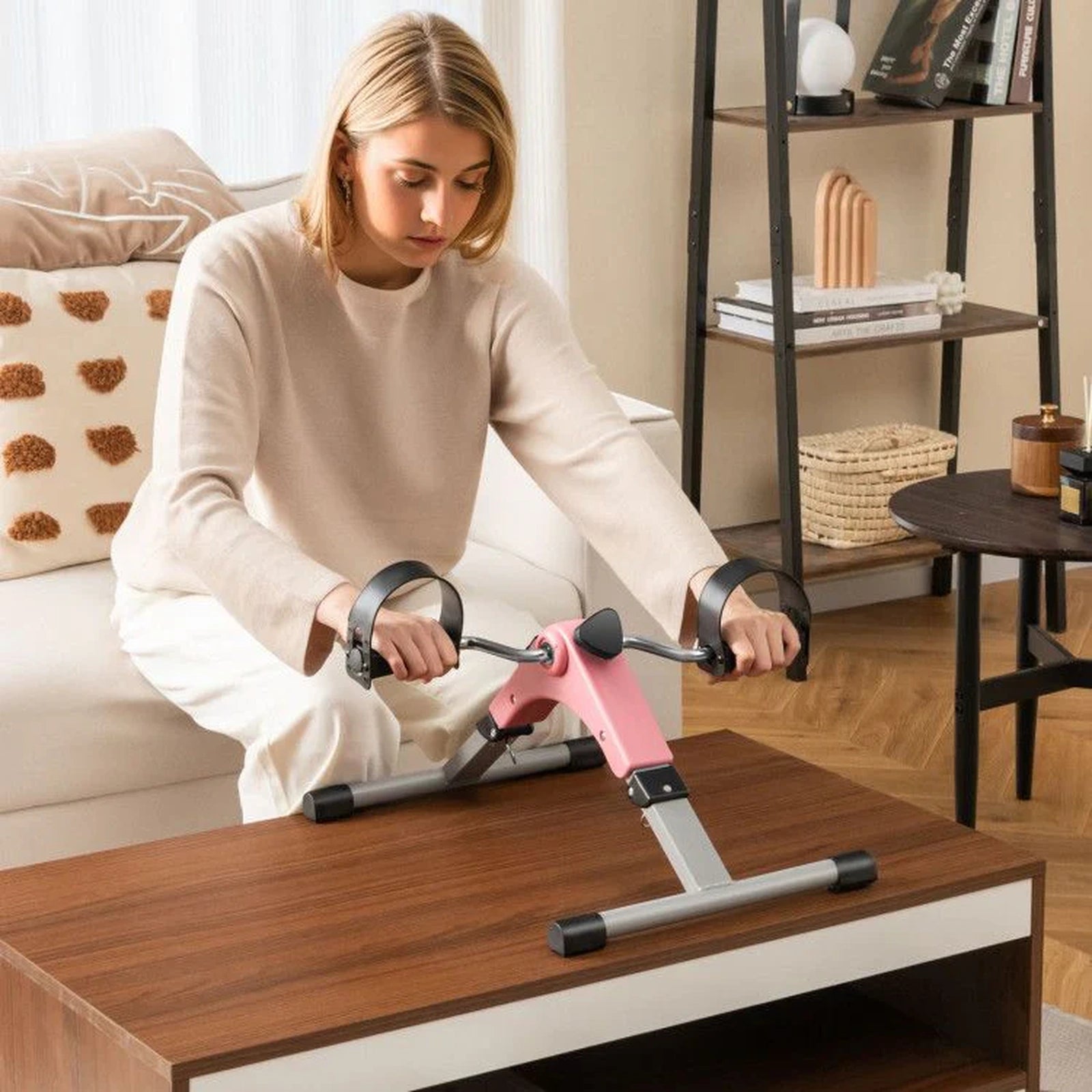Doba Under Desk Exercise Bike Pedal Exerciser with LCD Display for Legs and Arms Workout
