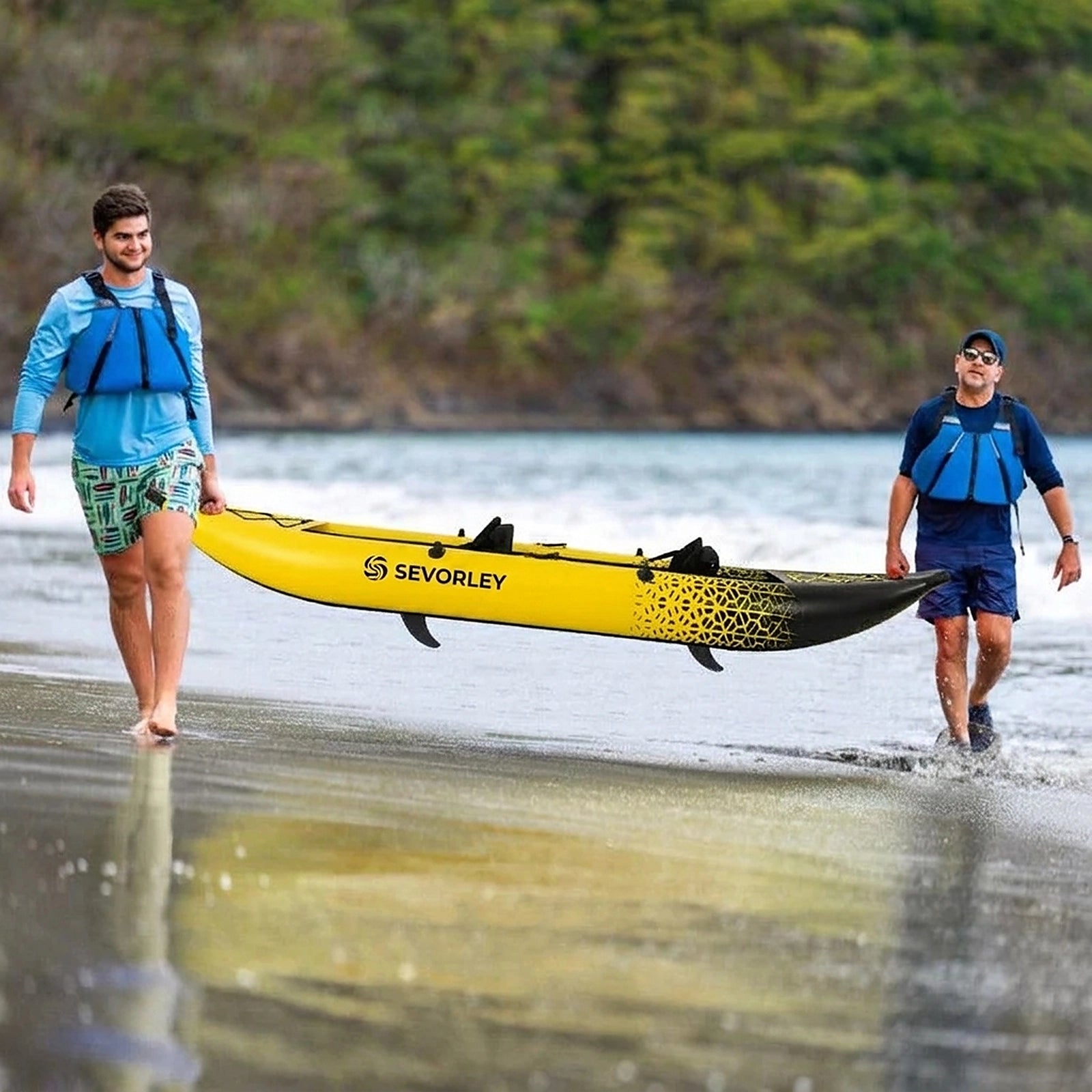 Doba Inflatable 2-person Kayak Set with Aluminium Oars and Repair Kit