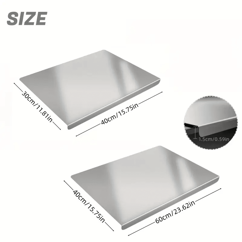 Doba XXL 304 Stainless Steel Cutting Board Anti-Slip & Mildew-Proof! No More Moldy Wooden Boards | Heavy-Duty & Food-Safe, Easy to Clean – Chop Meat, Knead Dough, Bake Prep All-in-One | Must-Have for Hom
