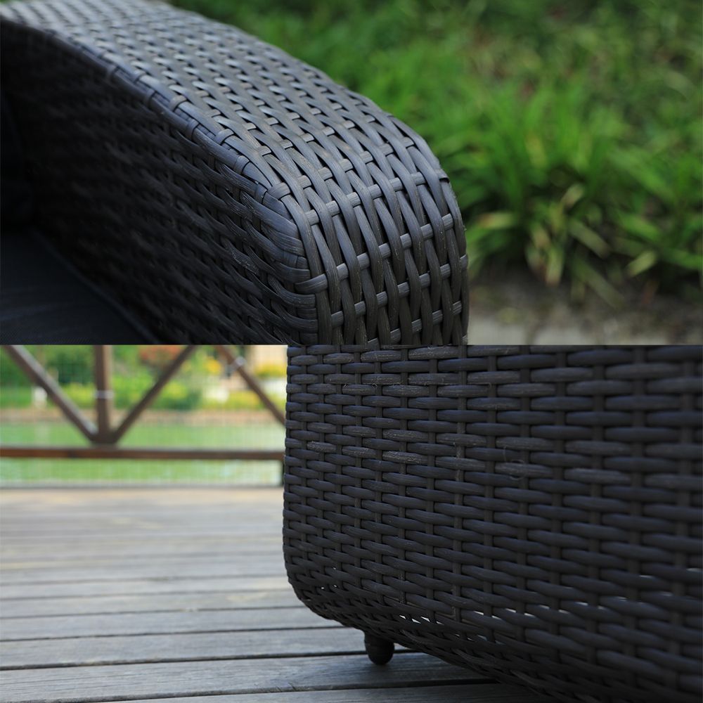 Doba Direct Wicker 5-Piece Outdoor Rattan Furniture Patio Conversation Set with Cushion