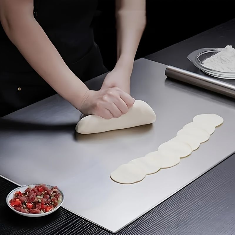 Doba XXL 304 Stainless Steel Cutting Board Anti-Slip & Mildew-Proof! No More Moldy Wooden Boards | Heavy-Duty & Food-Safe, Easy to Clean – Chop Meat, Knead Dough, Bake Prep All-in-One | Must-Have for Hom
