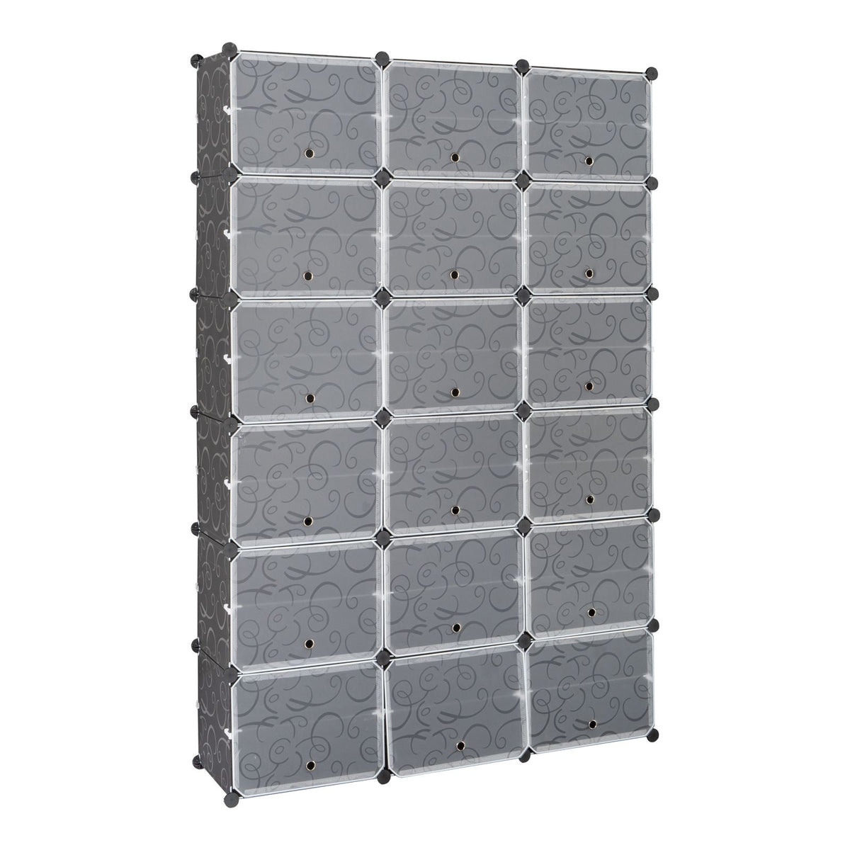 Doba 12-Tier Portable 72 Pair Shoe Rack Organizer 36 Grids Tower Shelf Storage Cabinet Stand Expandable for Heels, Boots, Slippers, Black