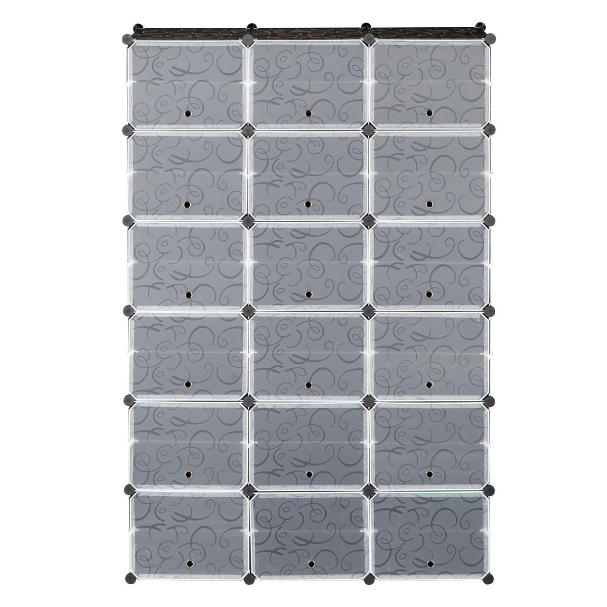 Doba 12-Tier Portable 72 Pair Shoe Rack Organizer 36 Grids Tower Shelf Storage Cabinet Stand Expandable for Heels, Boots, Slippers, Black