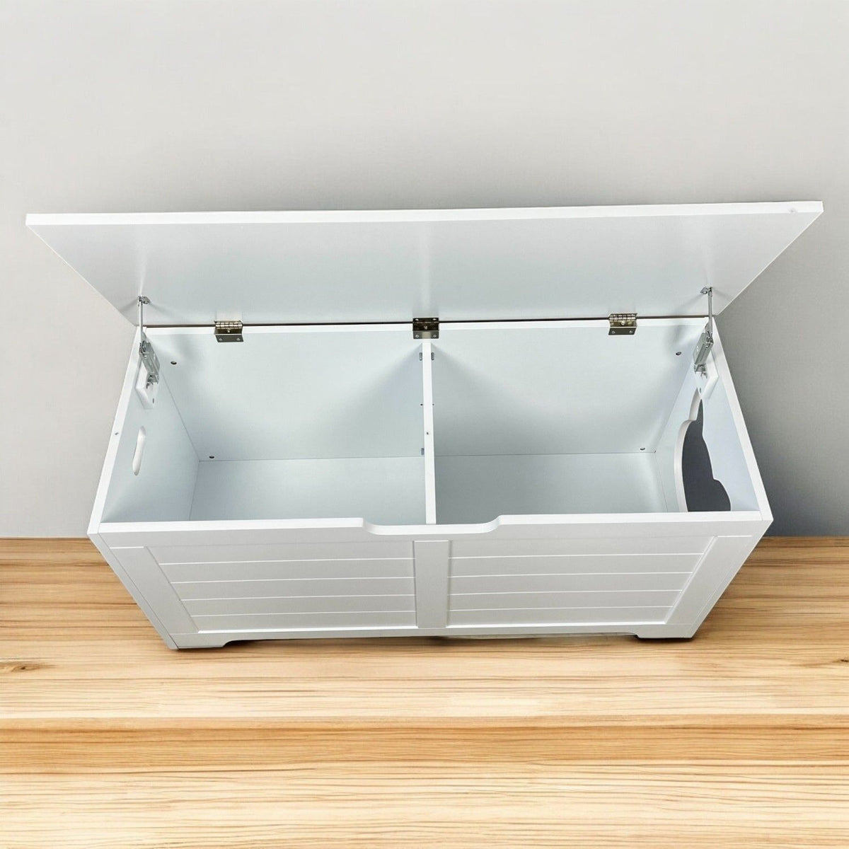 Doba 39.4" Top open Cat Litter Box Enclosure Furniture, Cat Washroom, Hidden Litter Box Cover, Cabinet for Large Cat, Dog Proof Cat Litter Boxes, Hideaway Litter Box, Cat House, White