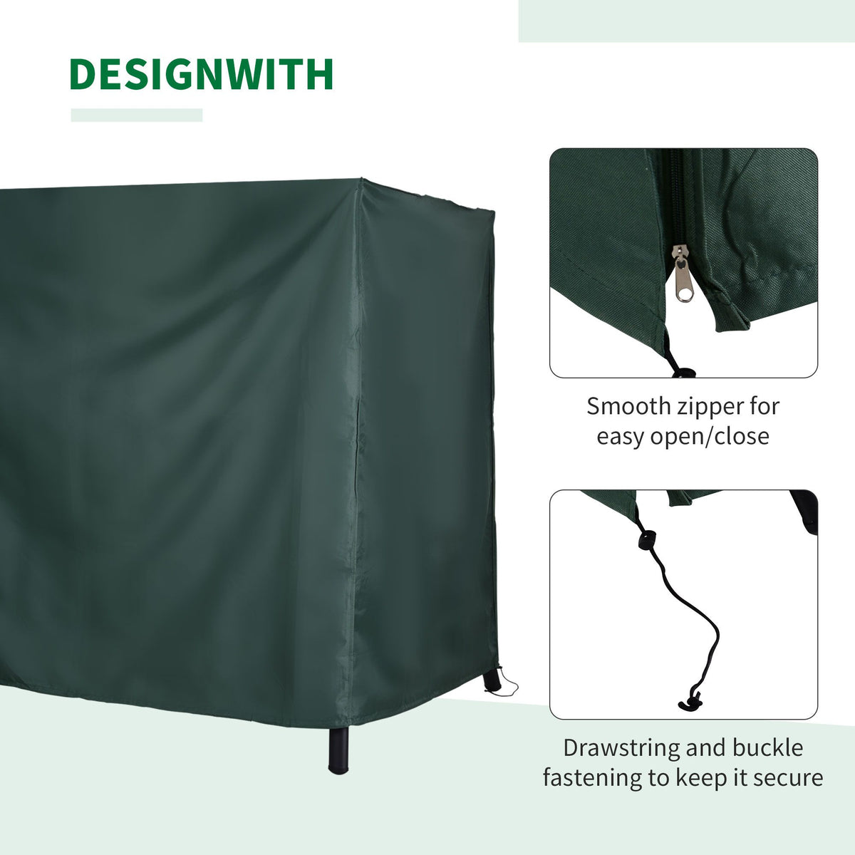 Doba Large Outdoor Swing Chair Cover for your Garden & Patio Furniture Protects Against the Wind UV Rays & Water