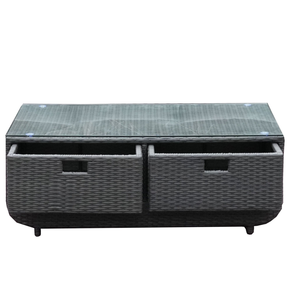 Doba Direct Wicker 5-Piece Outdoor Rattan Furniture Patio Conversation Set with Cushion