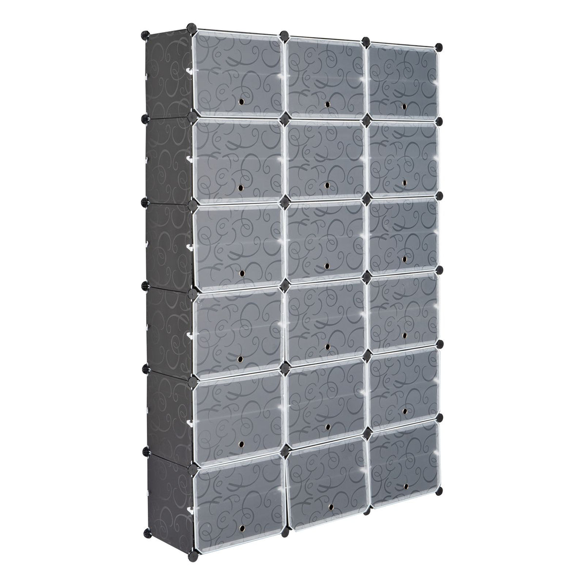 Doba 12-Tier Portable 72 Pair Shoe Rack Organizer 36 Grids Tower Shelf Storage Cabinet Stand Expandable for Heels, Boots, Slippers, Black
