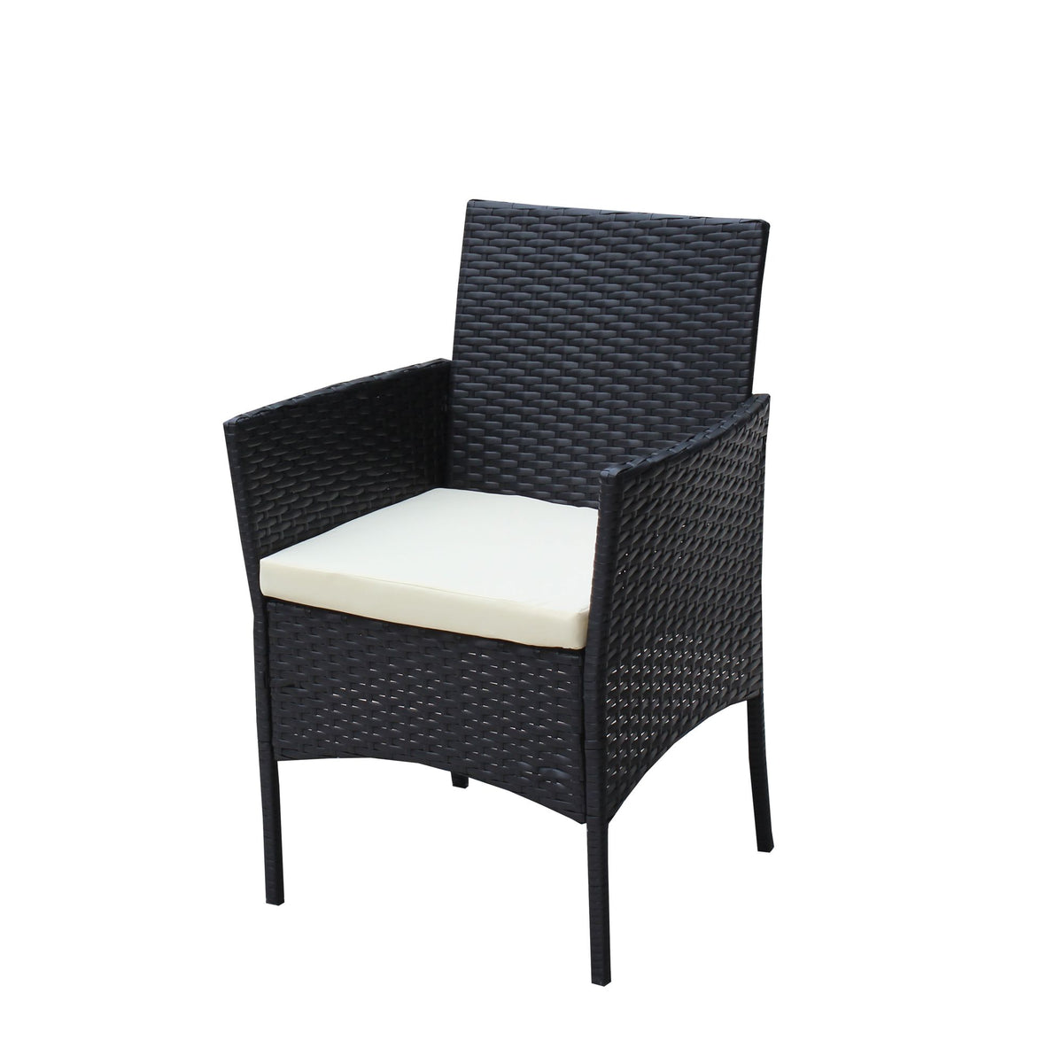 Doba 4 PC Rattan Patio Furniture Set Outdoor Patio Cushioned Seat Wicker Sofa