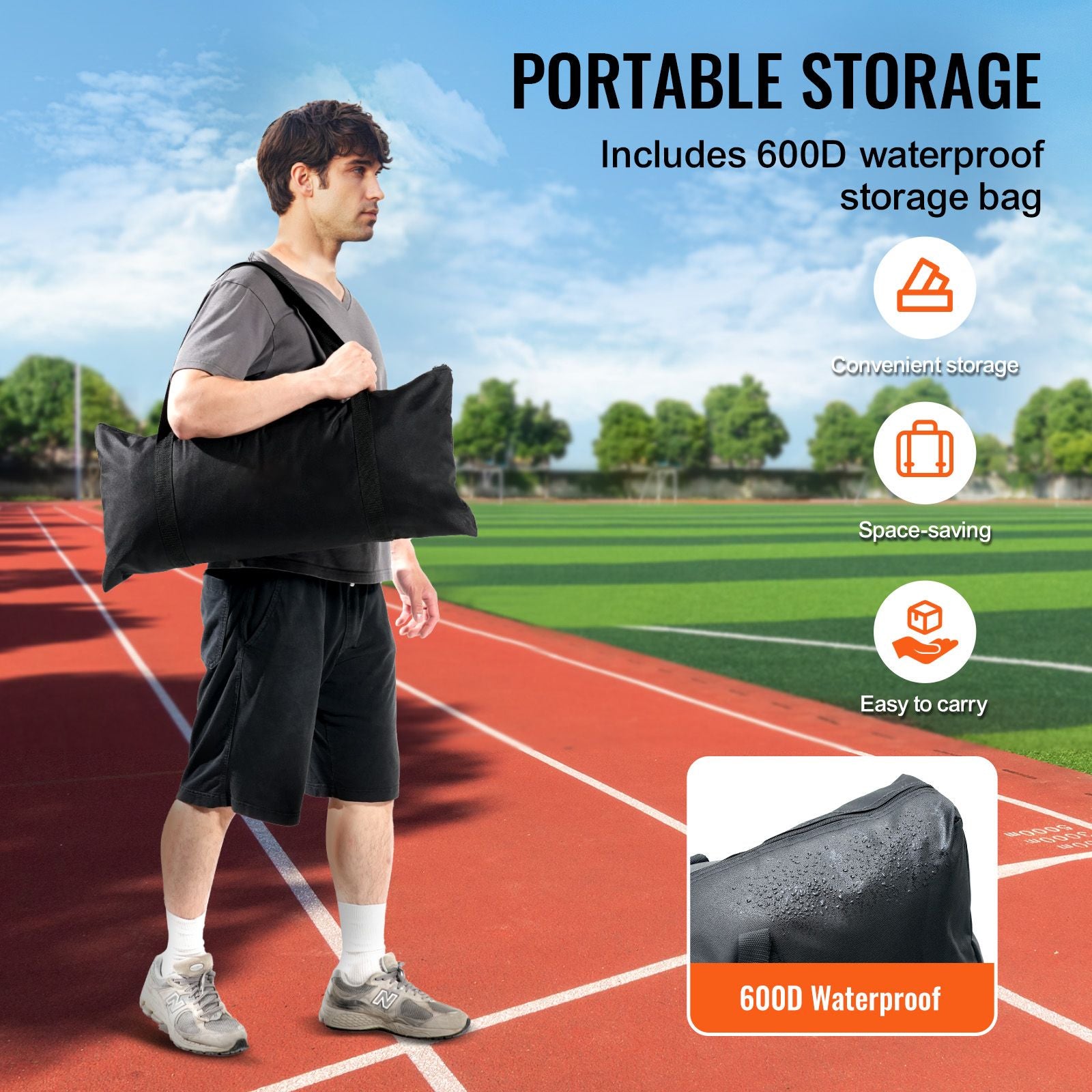 Doba Barricade Backstop Net, 7x7 ft Ball Sports Barrier Netting, Portable Practice Equipment with Carry Bag, Protection Screen for Baseball Softball Lacrosse Soccer Hockey Training, for Backyard