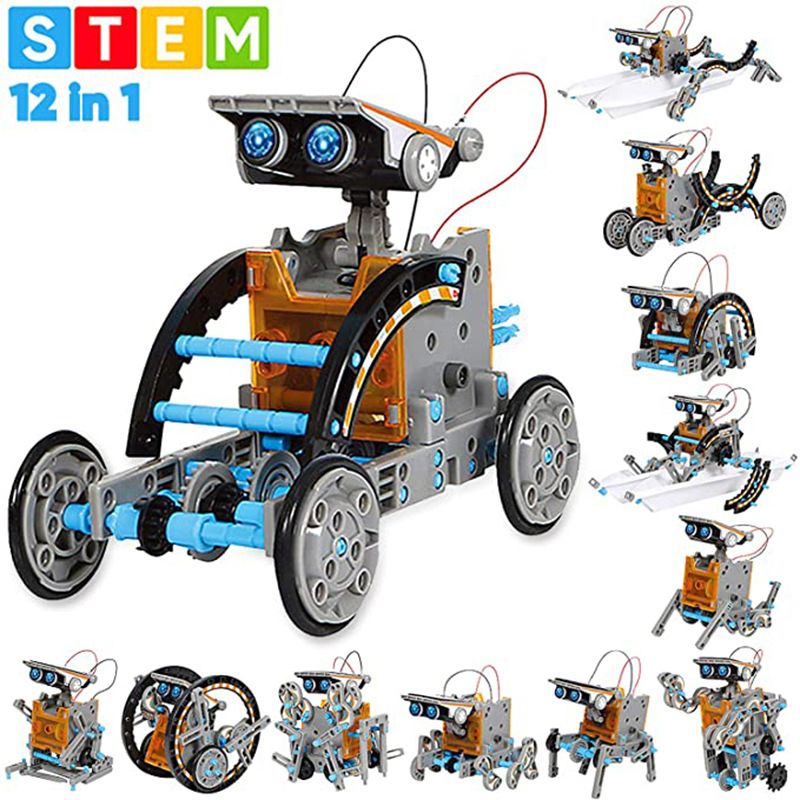 Doba STEM Solar Robot Kit For Kids; 12-in-1 Educational STEM Science Experiment Toys; Solar Powered Building Kit DIY For 8 9 10 11 12 13 Years Old Boys & Girls Kids Toy Science Toys