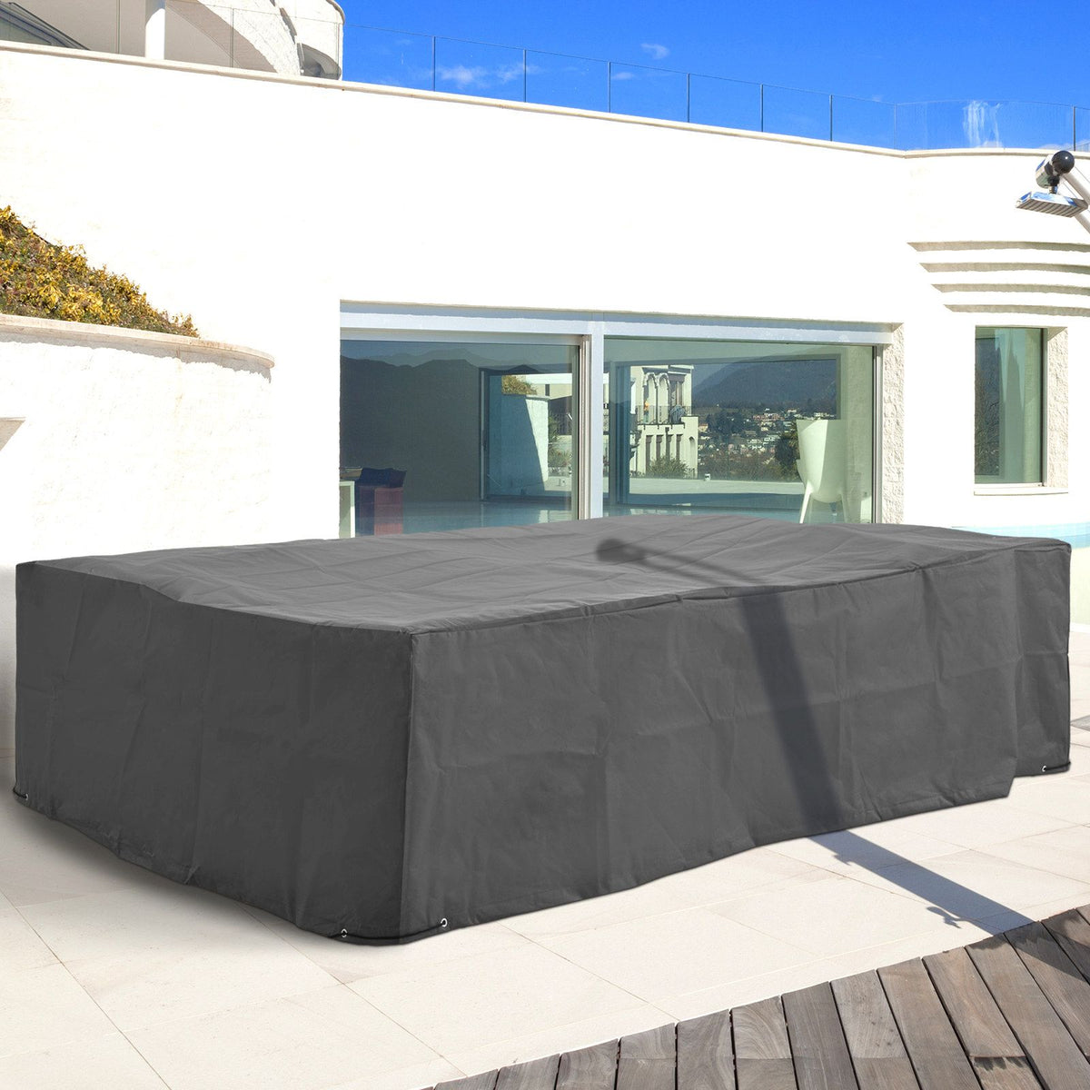 Doba 97" x 65" x 26" Weatherproof Outdoor Sectional Patio Furniture Cover with Ultimate Weather Protection, Grey