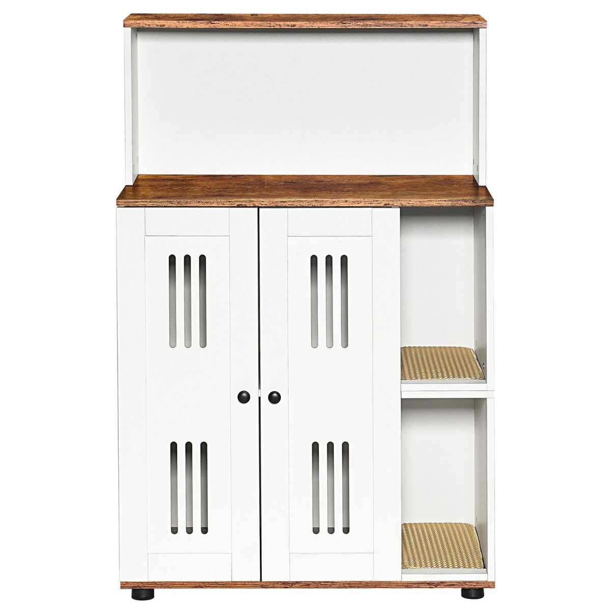 Doba Litter Box Enclosure for 2 Cats,Hidden cat furniture, double litter cabinet, can be used as side cabinet, wash bathroom