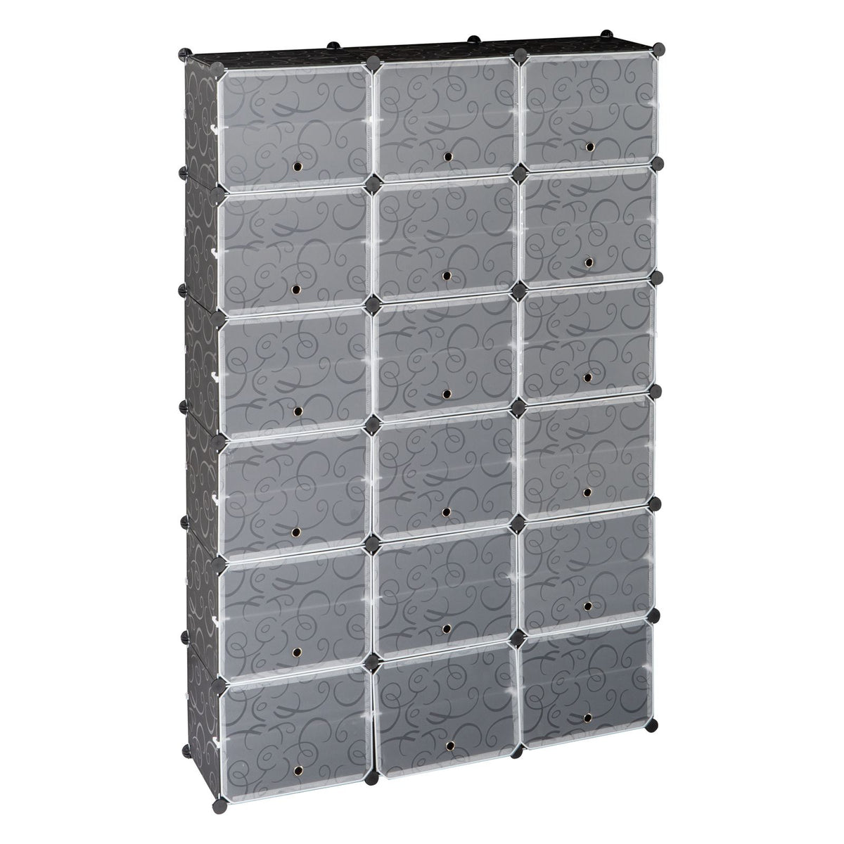 Doba 12-Tier Portable 72 Pair Shoe Rack Organizer 36 Grids Tower Shelf Storage Cabinet Stand Expandable for Heels, Boots, Slippers, Black