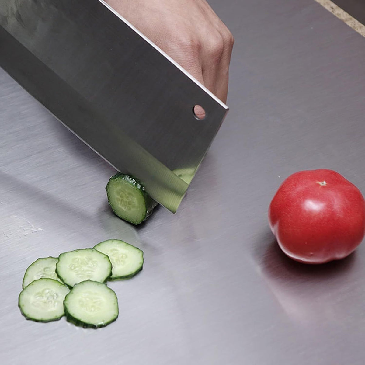 Doba XXL 304 Stainless Steel Cutting Board Anti-Slip & Mildew-Proof! No More Moldy Wooden Boards | Heavy-Duty & Food-Safe, Easy to Clean – Chop Meat, Knead Dough, Bake Prep All-in-One | Must-Have for Hom