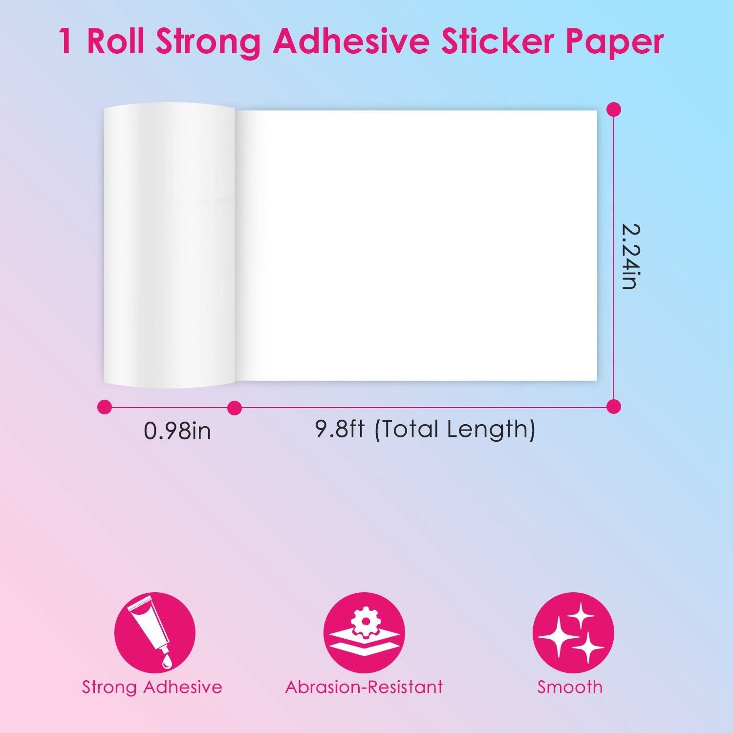 Doba Pocket Wireless Thermal Printer Portable Mini Sticker Maker Machine Rechargeable Inkless Photo Printer for Printing Label Journal Study Notes Memo Photos