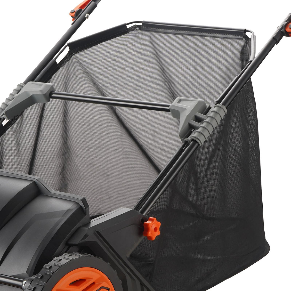 Doba Push Lawn Sweeper, 21inch Leaf & Grass Collector, Strong Plastic Wheels & Heavy Duty Thickened Steel Durable to Use with Large Capacity 3.5 cu. ft. Mesh Collection Hopper Bag, 2 Spinning Brushes