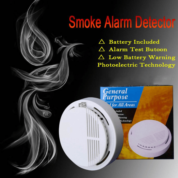 Doba (4 Pack) Smoke Alarm Detector Home Fire Safety Sensor Alert Battery Included (Logistics only For USPS.TK/TMEU only For self-pickup)