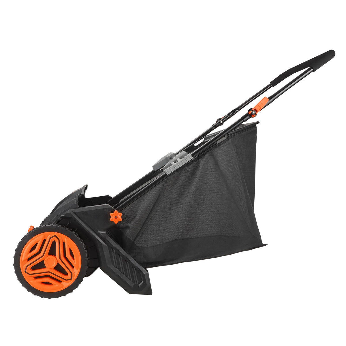 Doba Push Lawn Sweeper, 21inch Leaf & Grass Collector, Strong Plastic Wheels & Heavy Duty Thickened Steel Durable to Use with Large Capacity 3.5 cu. ft. Mesh Collection Hopper Bag, 2 Spinning Brushes