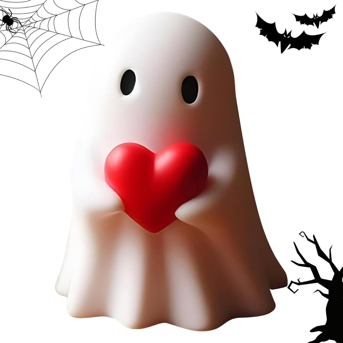 Doba Halloween Ghost Figurine, Spooky Resin Ghost Statue, Cute Ghost Halloween Decoration for Home and Office Desktop Decor Display Ornaments