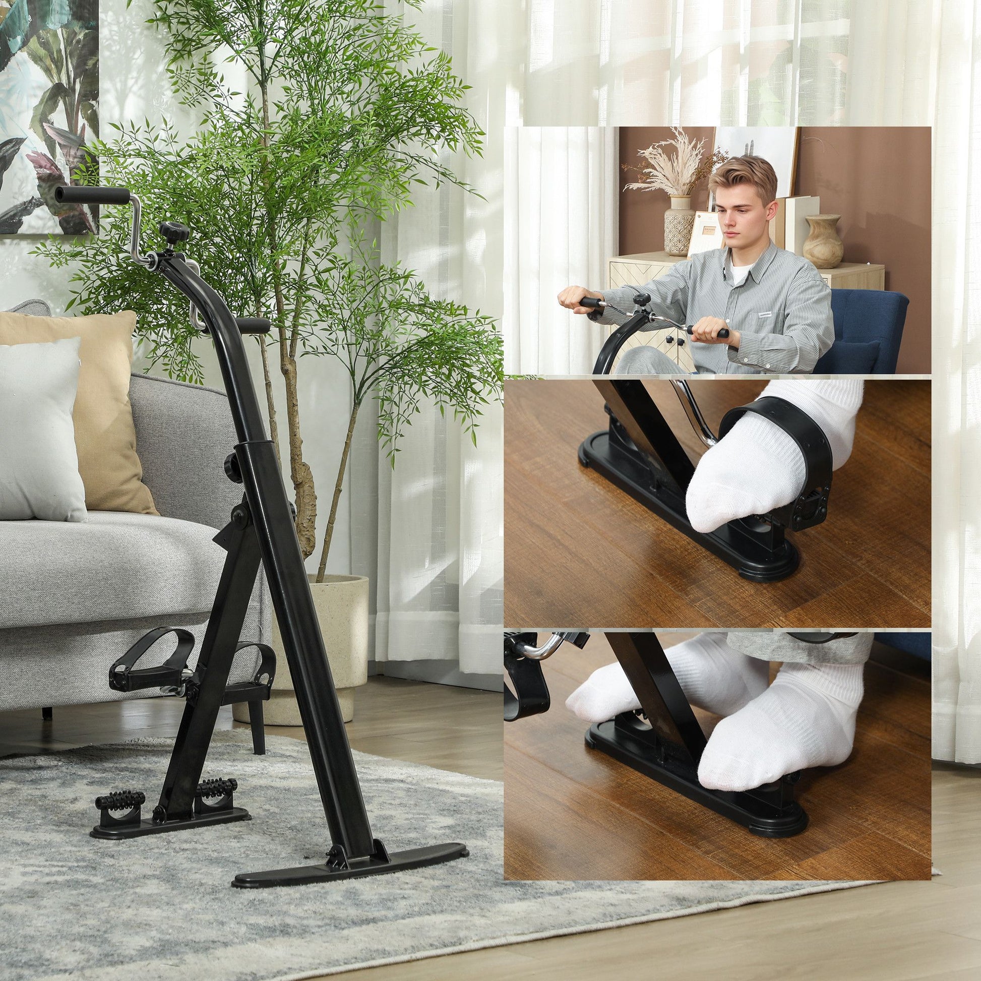 Doba Seated Pedal Exerciser, Foldable Leg Exercise Bike with LCD Monitor for Seniors Elderly Rehabilitation Recovery Therapy
