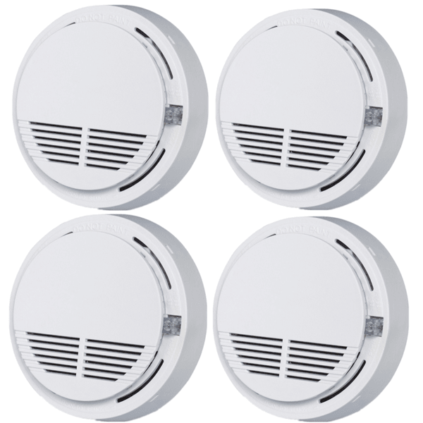 Doba (4 Pack) Smoke Alarm Detector Home Fire Safety Sensor Alert Battery Included (Logistics only For USPS.TK/TMEU only For self-pickup) default title
