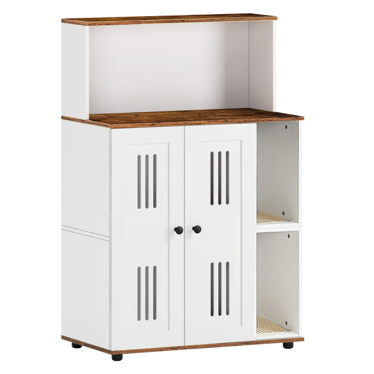 Doba Litter Box Enclosure for 2 Cats,Hidden cat furniture, double litter cabinet, can be used as side cabinet, wash bathroom