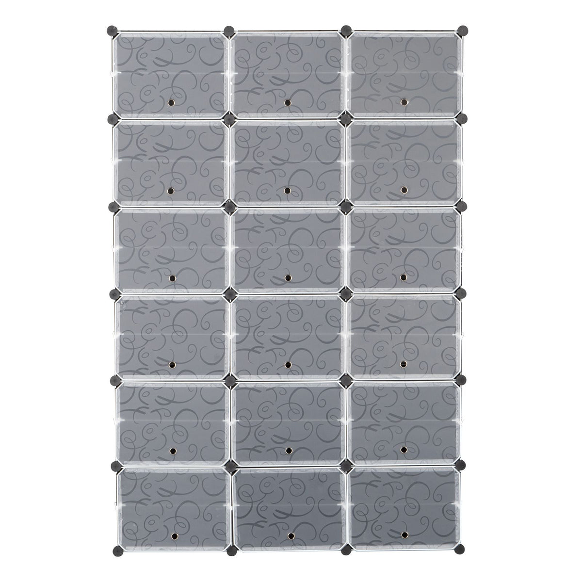 Doba 12-Tier Portable 72 Pair Shoe Rack Organizer 36 Grids Tower Shelf Storage Cabinet Stand Expandable for Heels, Boots, Slippers, Black