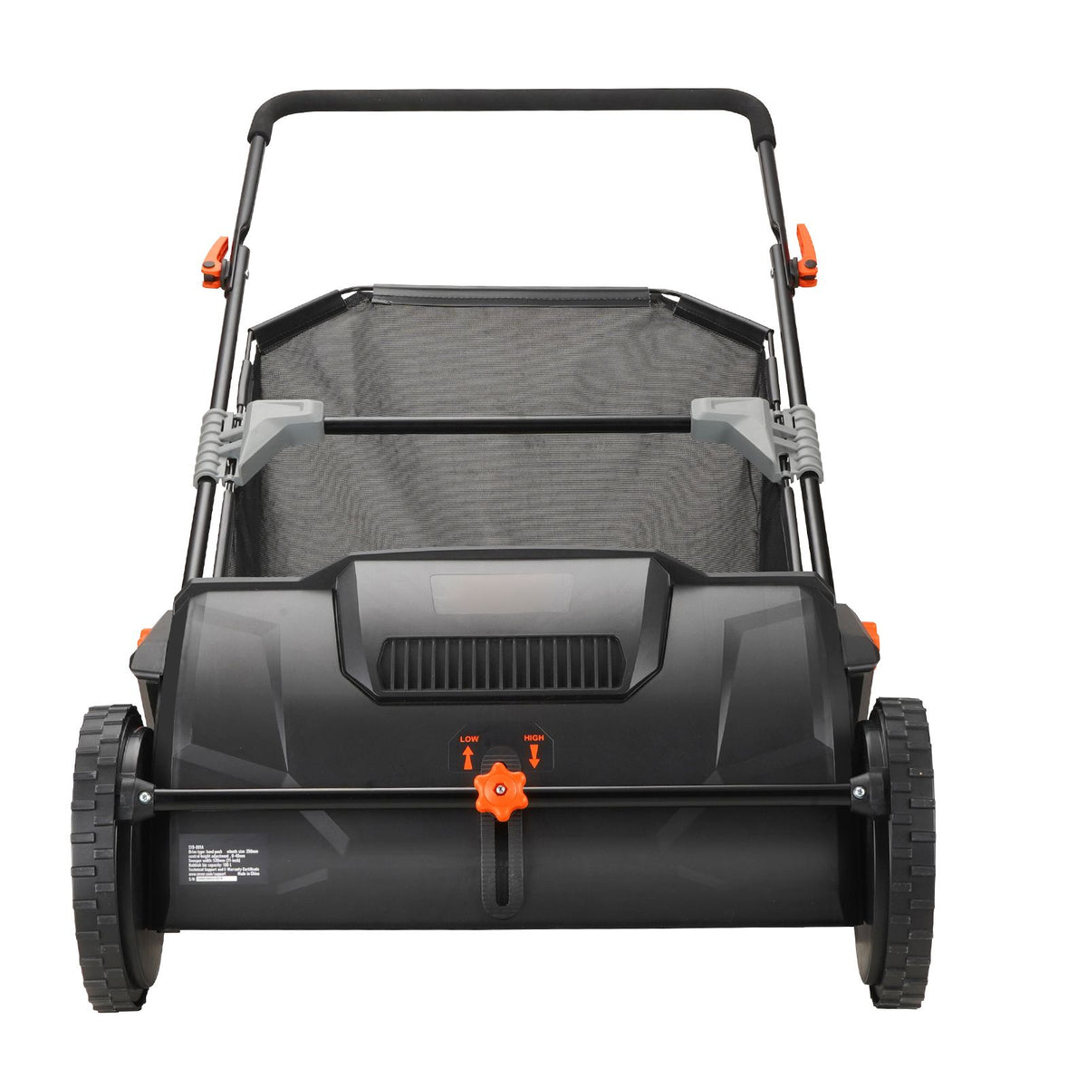 Doba Push Lawn Sweeper, 21inch Leaf & Grass Collector, Strong Plastic Wheels & Heavy Duty Thickened Steel Durable to Use with Large Capacity 3.5 cu. ft. Mesh Collection Hopper Bag, 2 Spinning Brushes