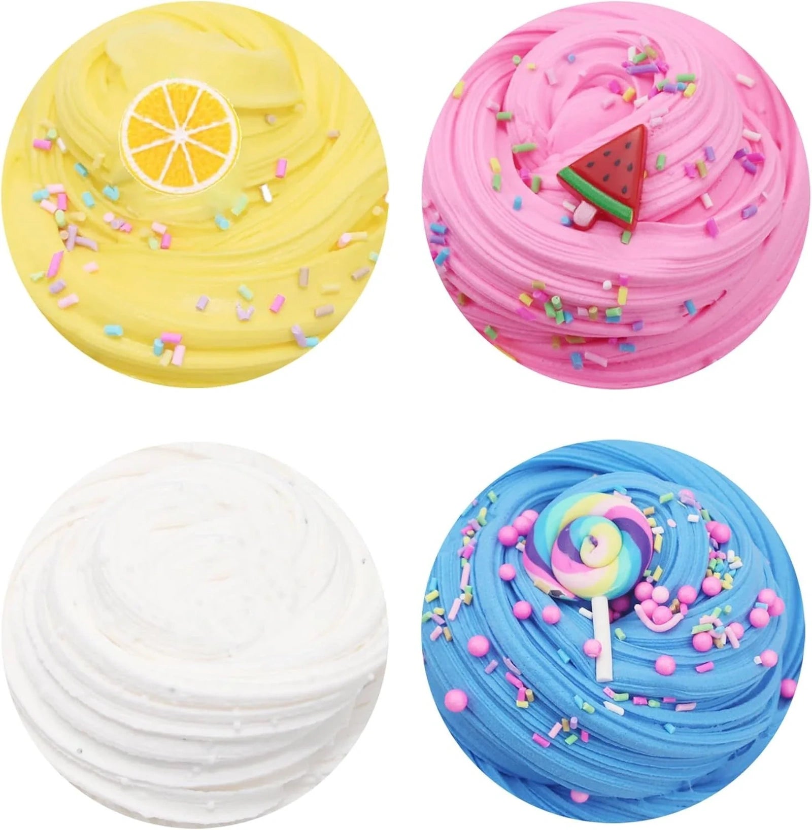 Doba 7 Pack Cake Butter Slime Kits, Soft and Slime Kit Party Favors for Boys
