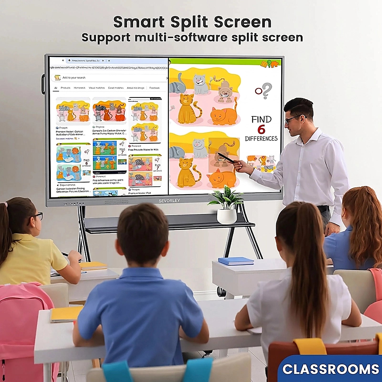 Doba 55 lnch Smart Board 8+128 – Android 14, Google EDLA-Certified 4K Interactive Flat Panel