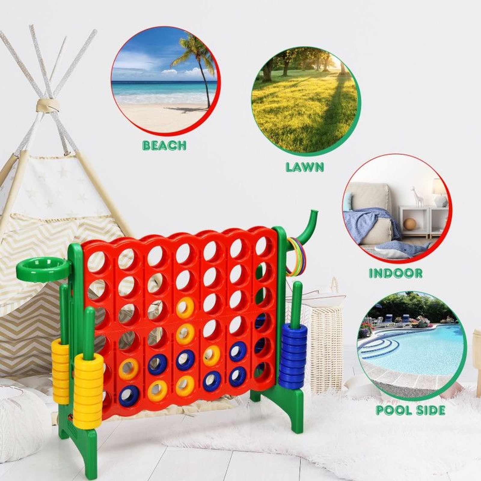 Doba 2.5 Feet 4-to-Score Giant Game Set