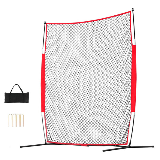 Doba Barricade Backstop Net, 7x7 ft Ball Sports Barrier Netting, Portable Practice Equipment with Carry Bag, Protection Screen for Baseball Softball Lacrosse Soccer Hockey Training, for Backyard 7 x 7 ft