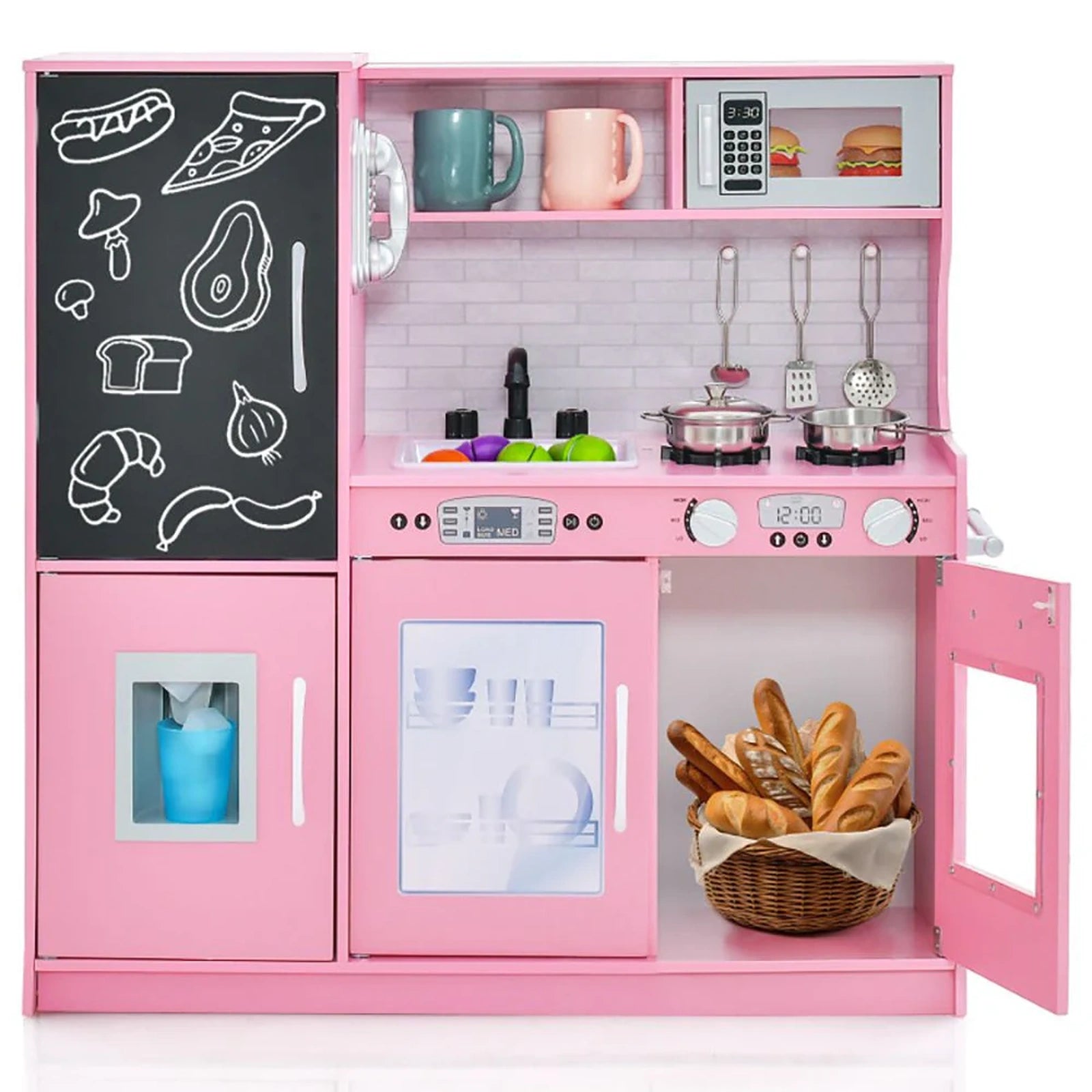 Doba Toddler Pretend Play Kitchen for Boys and Girls 3-6 Years Old