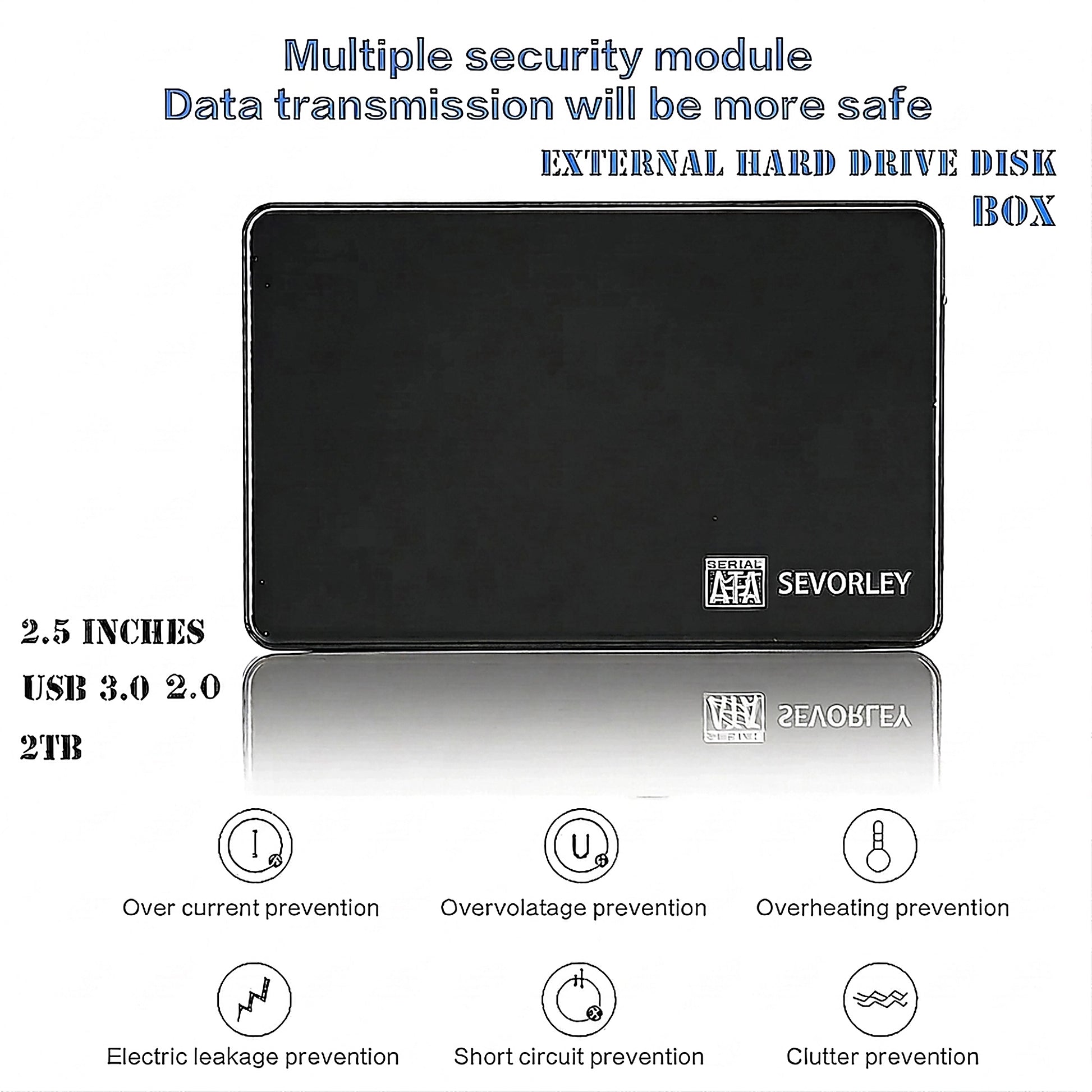 Doba 2.5-inch Hard Drive Enclosure; USB3.0 2.0 IDE Parallel Port Mobile Hard Disk Box; High-speed HDD Chassis External Storage; Suitable For PC Laptop And Mobile Phone OTG Connection