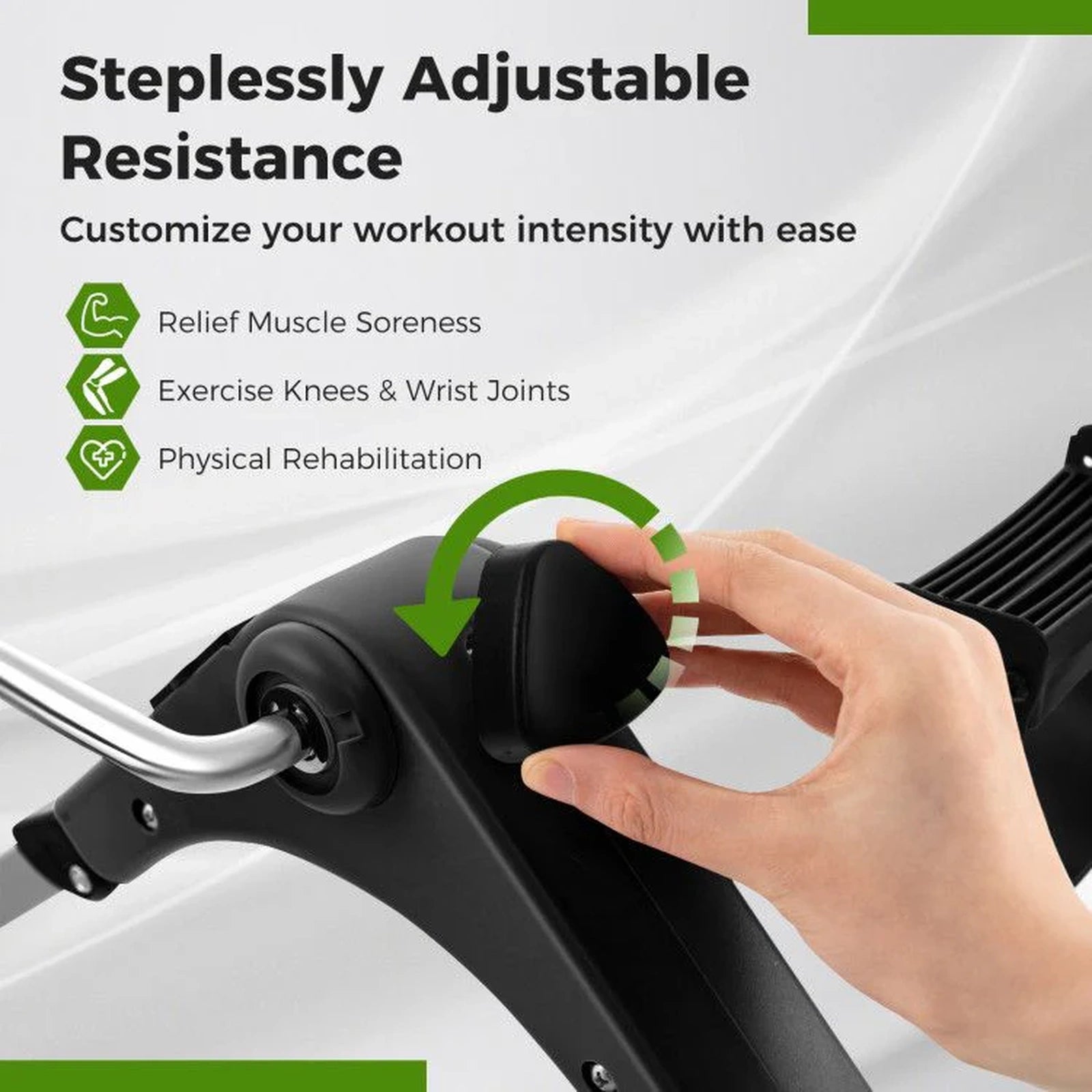 Doba Under Desk Exercise Bike Pedal Exerciser with LCD Display for Legs and Arms Workout
